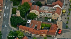 Unser Fotostudio am Johannisplatz in Jena - Luftbild Unser Fotostudio am Johannisplatz in Jena - Luftbild