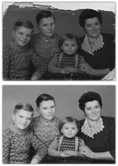 Aus Alt mach Neu - alte Papierfotos digitalisiert nach Rekonstruktion und Restauration Aus Alt mach Neu - alte Papierfotos digitalisiert nach Rekonstruktion und Restauration