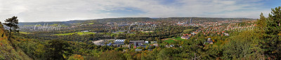 Jena Panorama - Blick von den Bergen auf Jena-Paradies Jena Panorama - Blick von den Bergen auf Jena-Paradies
